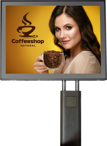 Werbeschild Citystar mit Beispielwerbung